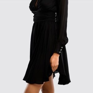 Alexandre Vauthier 100% Silk Featherweight Knee-Length Skirt * NEW * 65% OFF